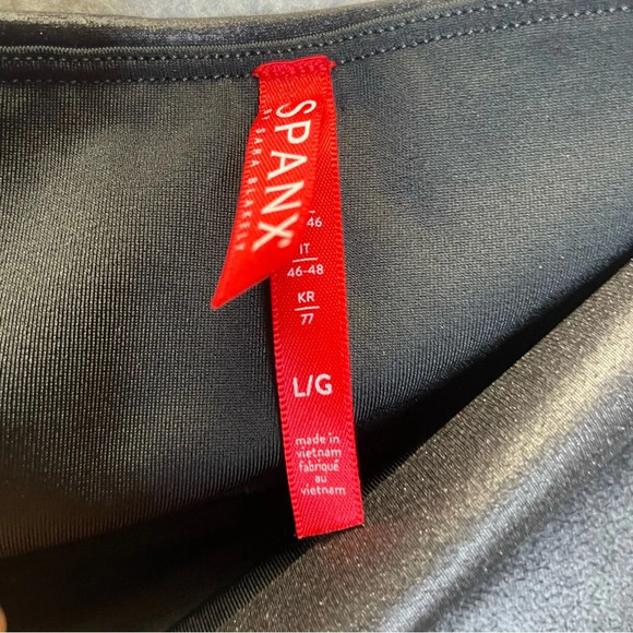 Spanx Moto Faux Leather Black Edgy Leggings Large - Picture 6 of 8